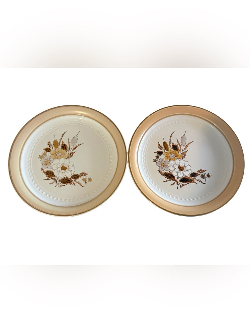 Vintage 1970’s Johann Haviland Tawny Willows 8” Plate Pair